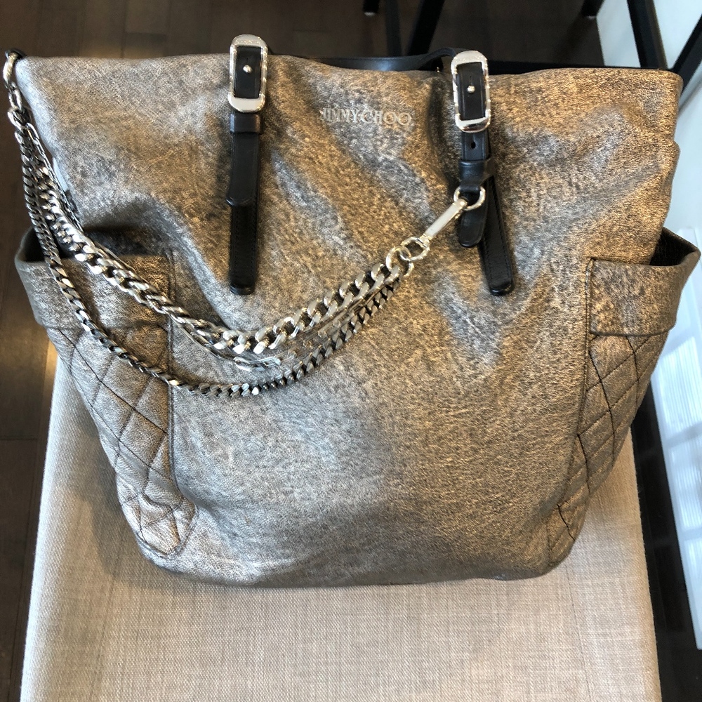 Jimmy Choo Blare Chain Quilted Leather Chain Bag